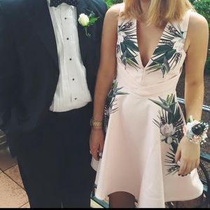 Stylestalker deep v cocktail dress